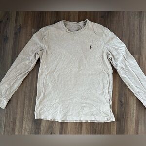 Polo Ralph Lauren Light Beige Long Sleeve Tee
